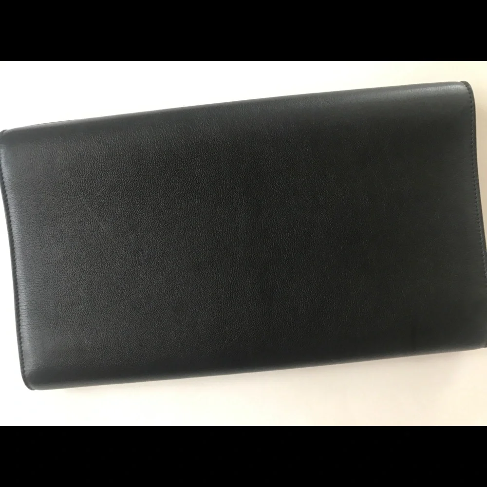 Yves Saint Laurent Black Leather Clutch